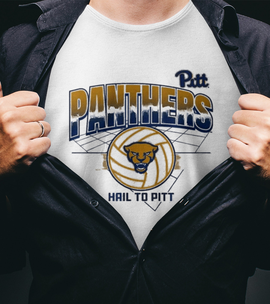 Pitt Panthers Volleyball Hail To Pitt Grid T-Shirt