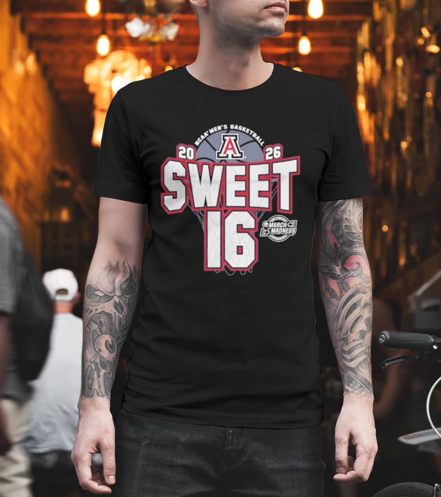Arizona Wildcats 2026 Sweet 16 Men's Basketball Tournament March Madness T-Shirt