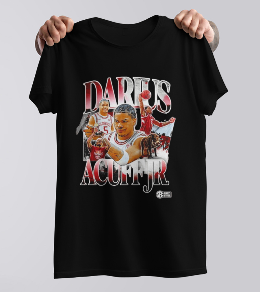 Darius Acuff Jr. Arkansas Razorbacks Basketball SEC Network T-Shirt