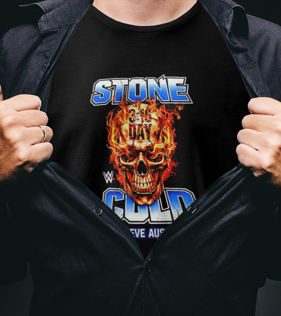 WWE Stone Cold Steve Austin 3:16 Day Flaming Skull 2026 T-Shirt