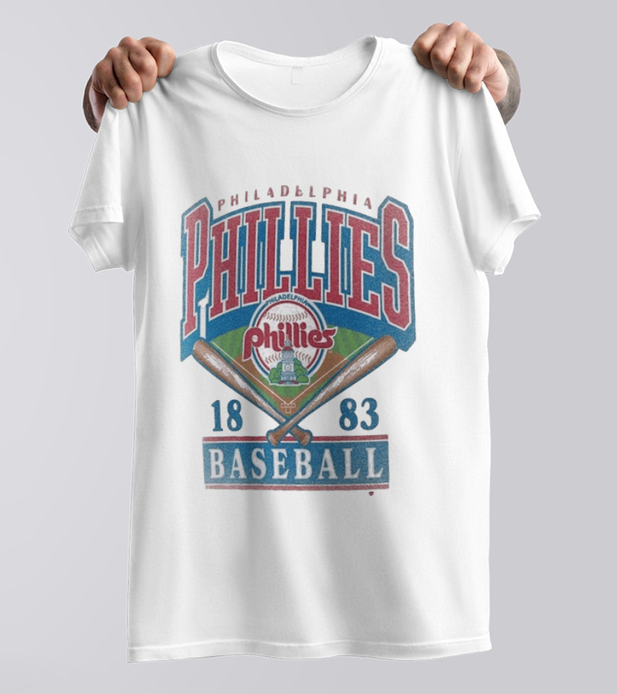 Philadelphia Phillies 1883 Baseball Vintage Style Big & Tall T-Shirt