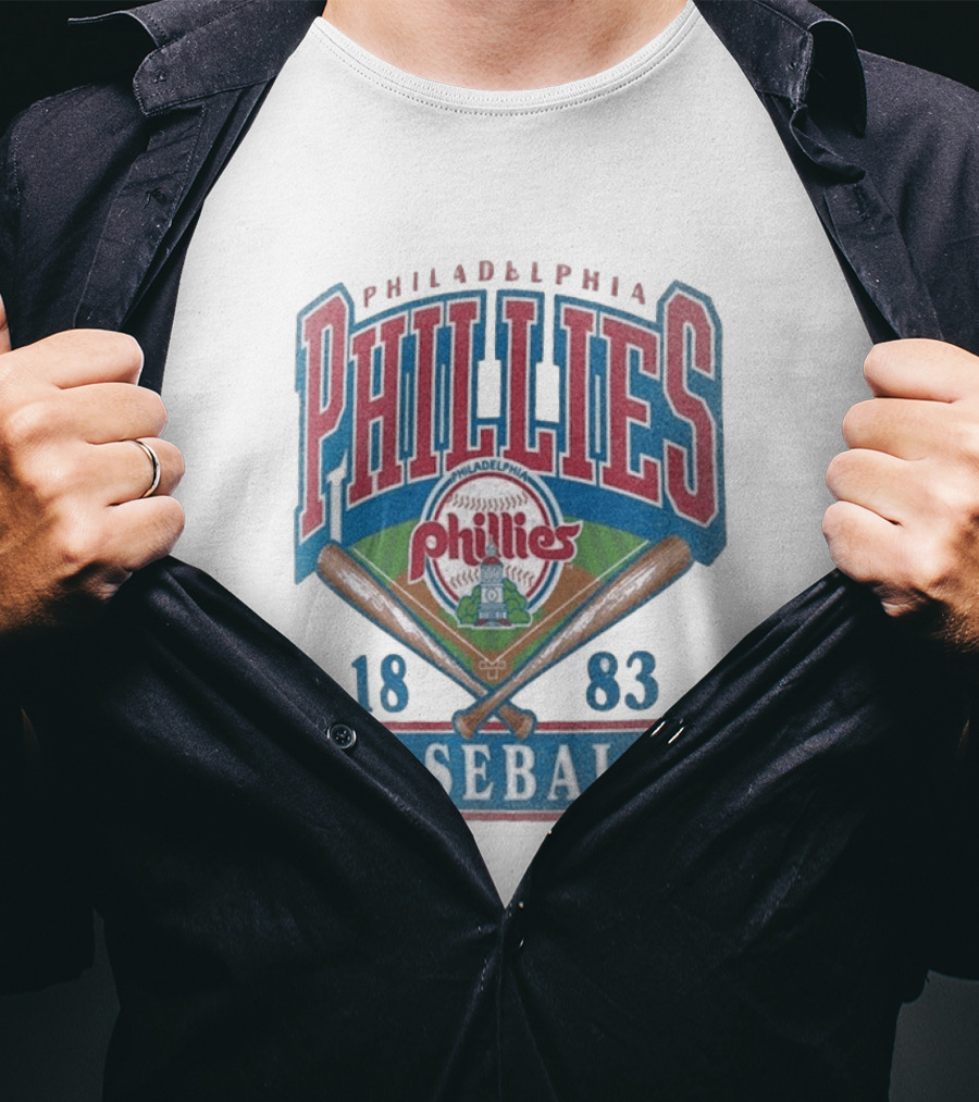 Philadelphia Phillies 1883 Baseball Vintage Style Big & Tall T-Shirt
