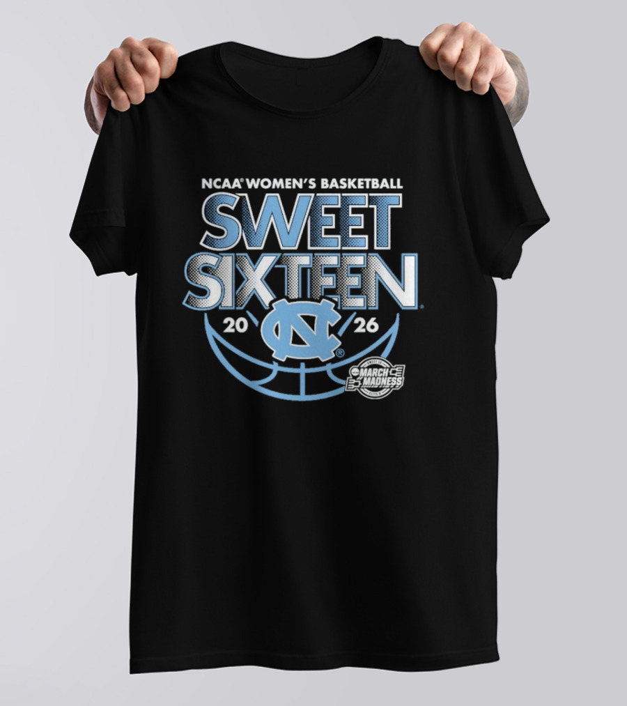 NCAA Women's Basketball North Carolina Sweet Sixteen 2026 T-Shirt