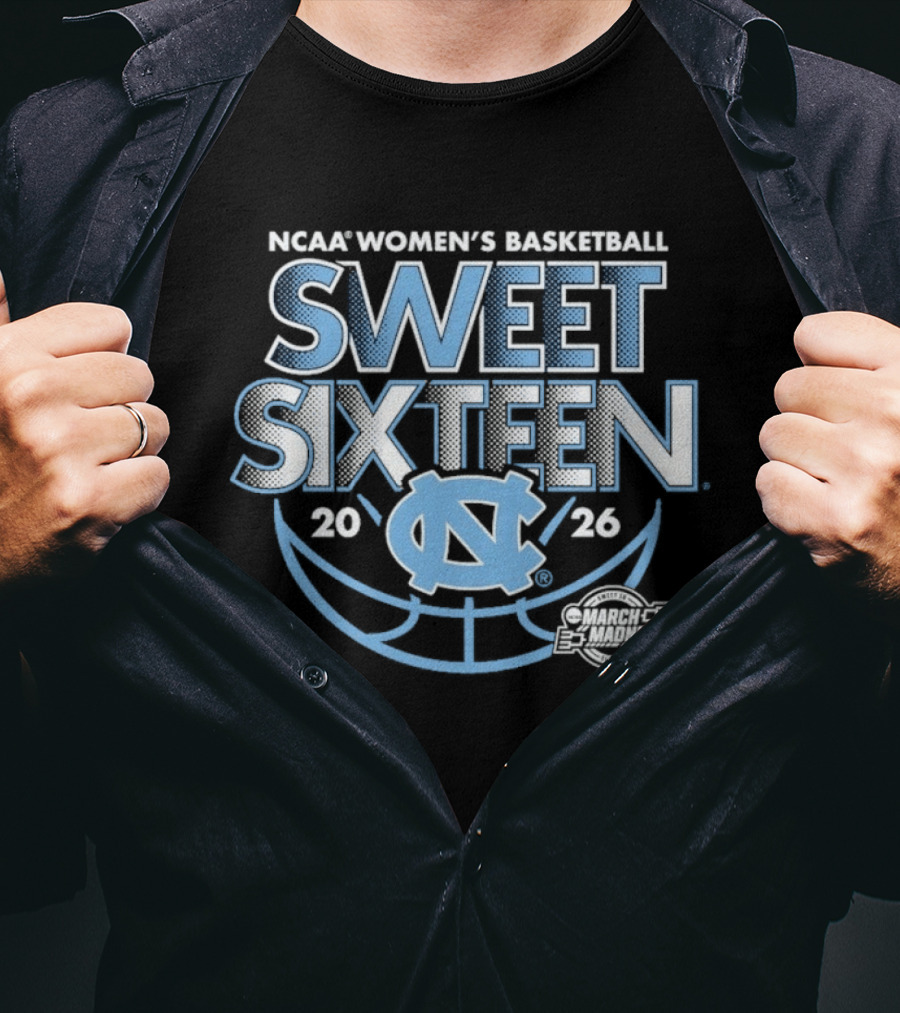 NCAA Women's Basketball North Carolina Sweet Sixteen 2026 T-Shirt