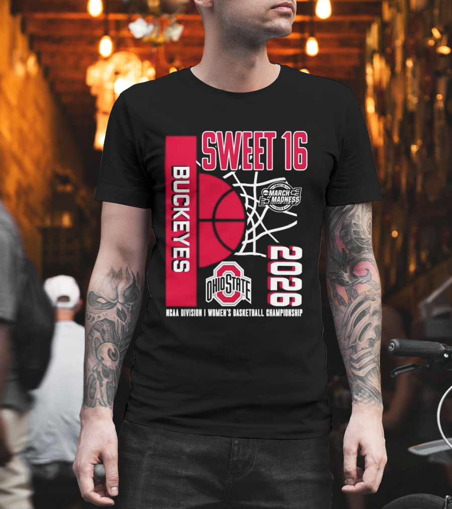 Ohio State Buckeyes 2026 Sweet 16 NCAA Division I Women's Basketball March Madness Championship T-Shirt