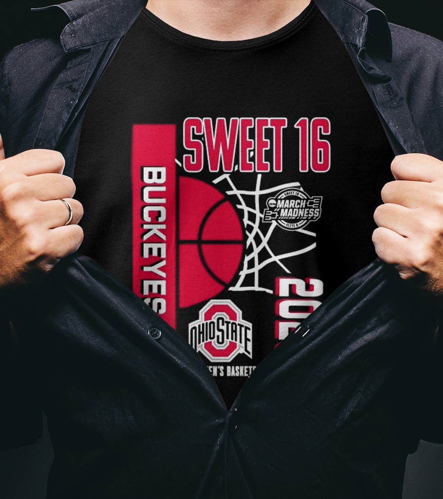 Ohio State Buckeyes 2026 Sweet 16 NCAA Division I Women's Basketball March Madness Championship T-Shirt