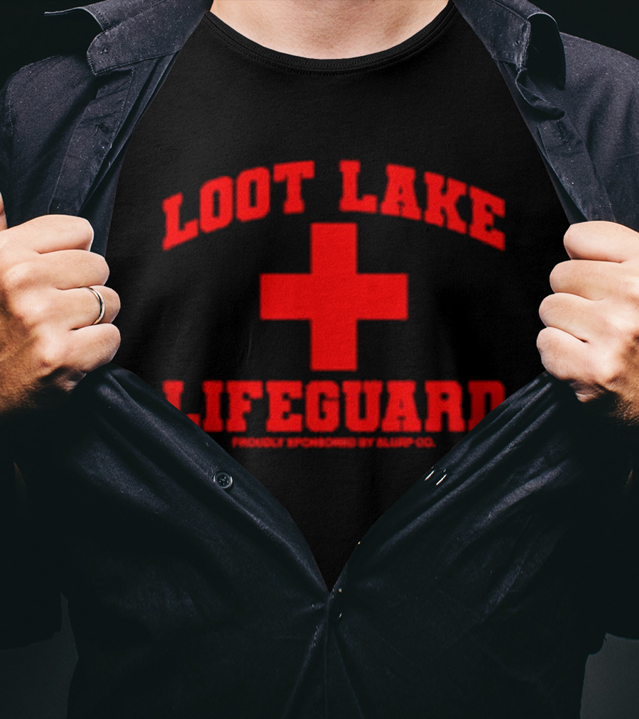 Loot Lake Lifeguard Red Cross Gaming T-Shirt