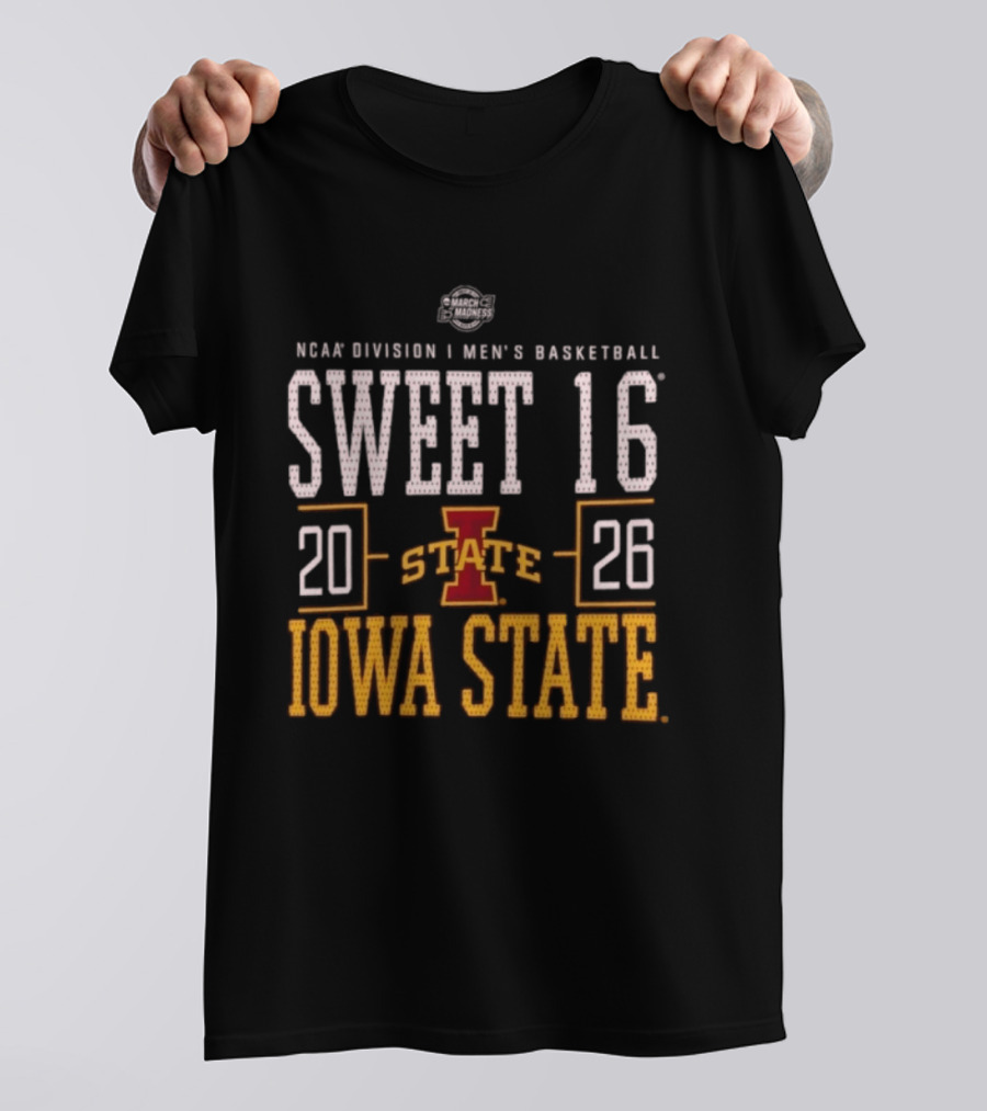 NCAA Division I Men's Basketball Sweet 16 2026 Iowa State T-Shirt