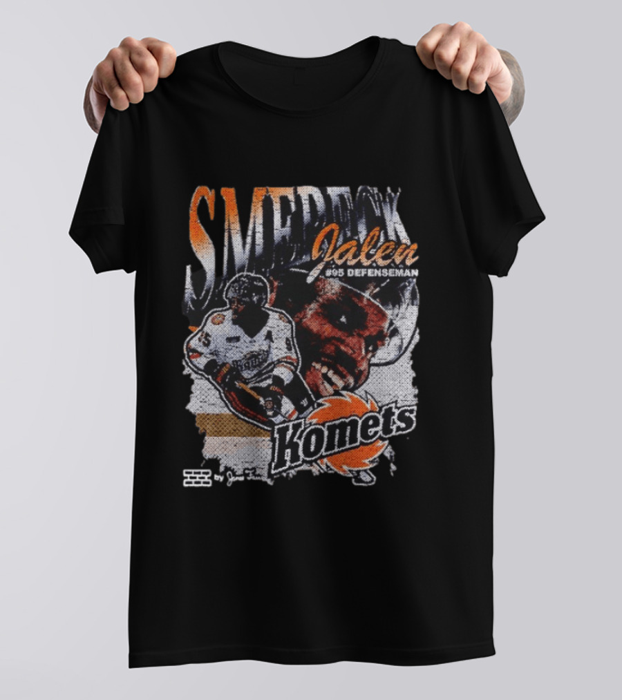 SMERECK Jalen #95 Defenseman Fort Wayne Komets Hockey T-Shirt