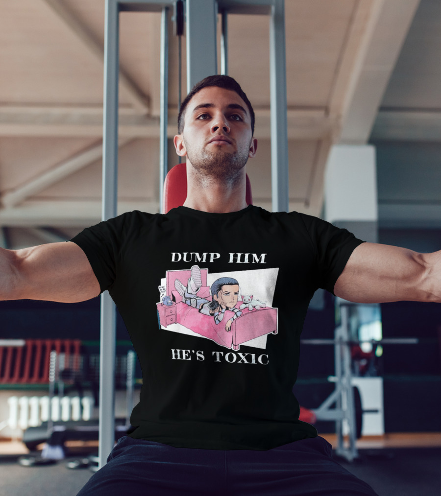 Dump Him He's Toxic Cartoon Kit Wilson WWE T-Shirt