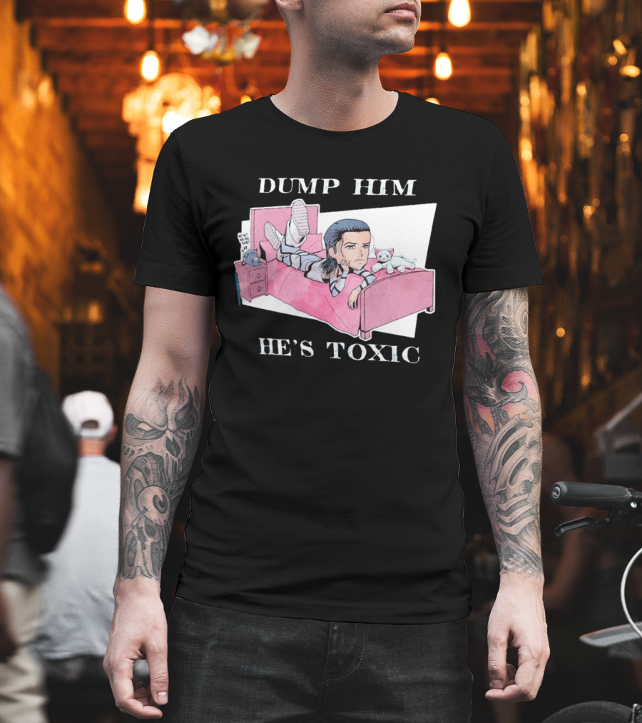 Dump Him He's Toxic Cartoon Kit Wilson WWE T-Shirt
