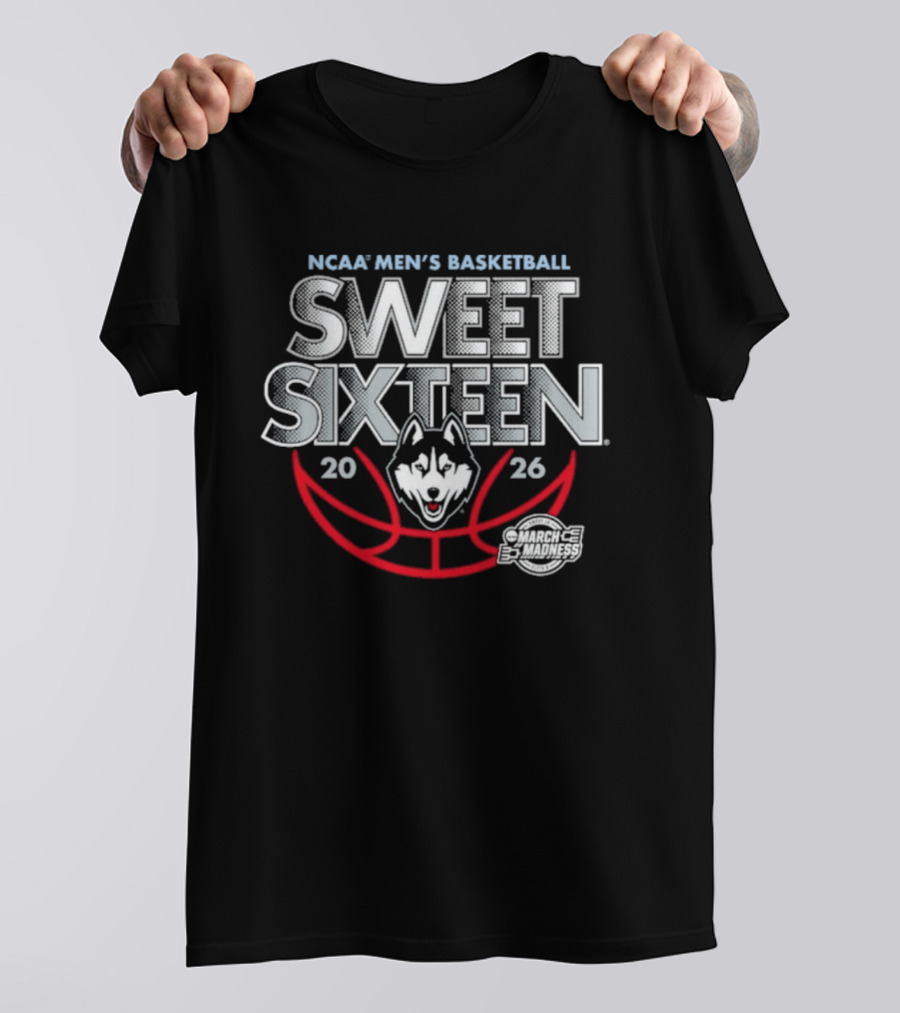NCAA Men's Basketball Sweet Sixteen 2026 UConn Huskies T-Shirt