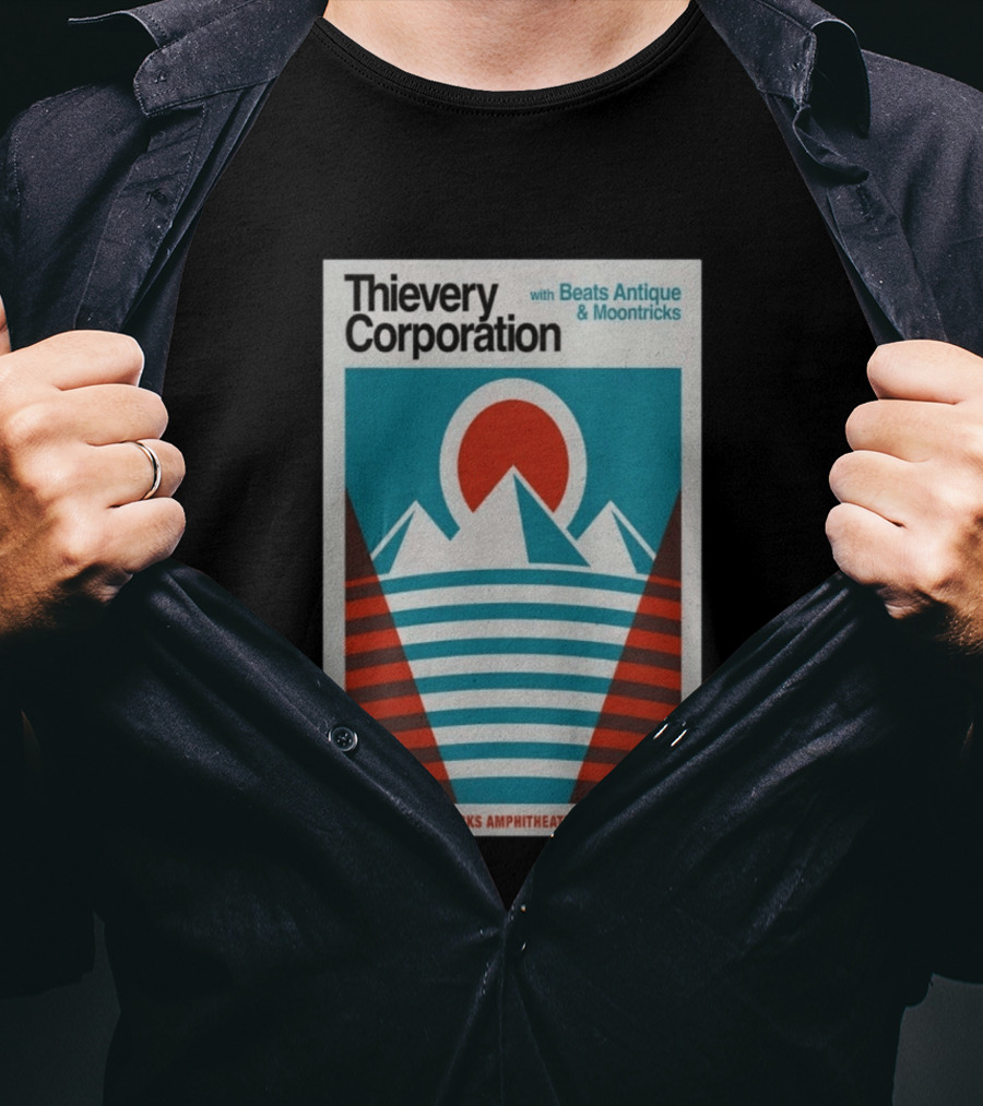 Thievery Corporation Red Rocks Amphitheatre 06 04 25 With Beats Antique Moontricks Morrison CO T-Shirt