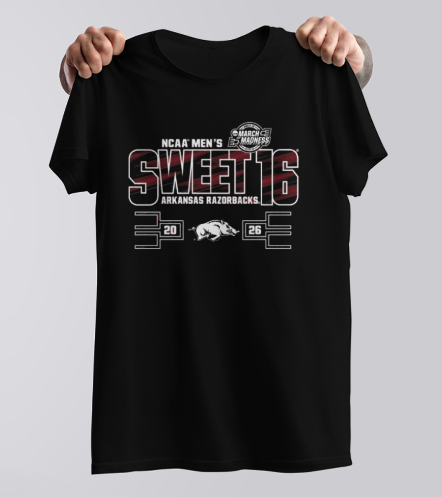 NCAA Men's Basketball Arkansas Razorbacks Sweet 16 1991 1996 T-Shirt