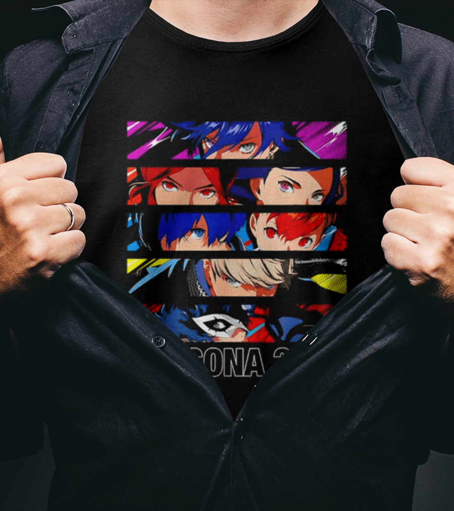 Atlus Persona 30th Protagonist Series Hero Line Up Anniversary Celebration T-Shirt