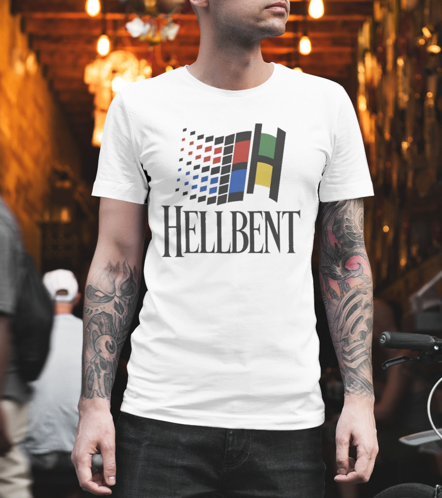 Hellbent Records Retro Pixelated Windows T-Shirt