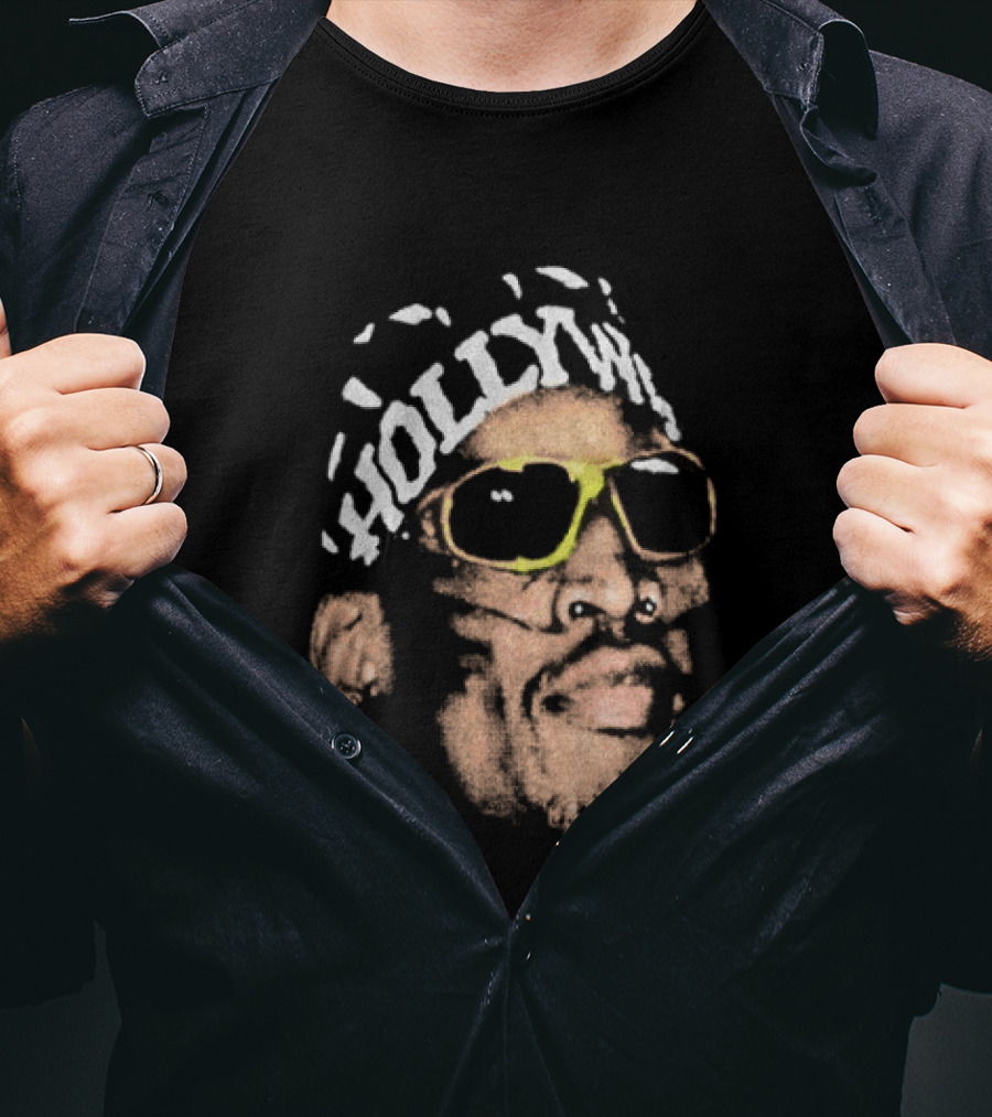 Dennis Rodman Hold My Own WWE Bandana Snow Wash T-Shirt