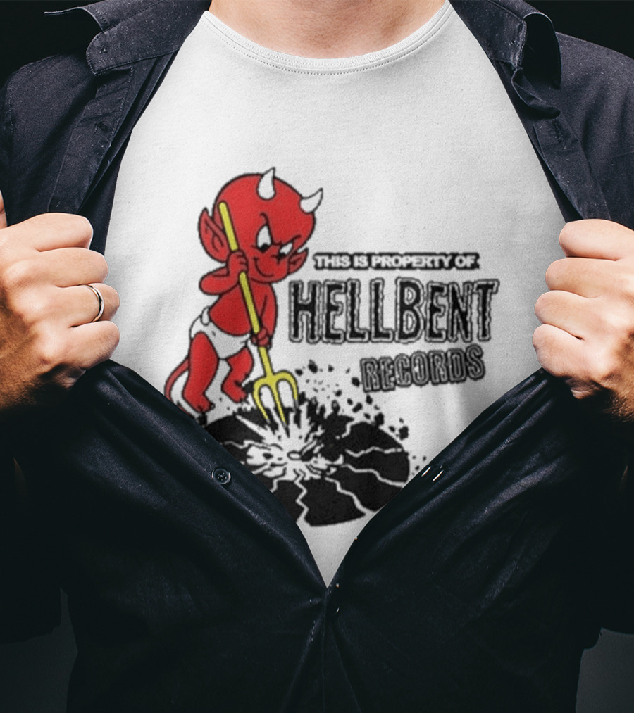 Hellbent Records Mischievous Devil Vinyl Smash T-Shirt