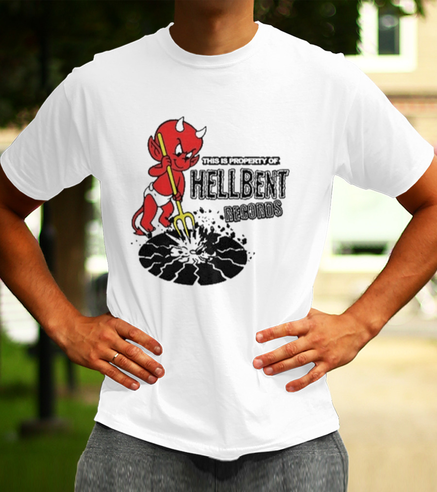 Hellbent Records Mischievous Devil Vinyl Smash T-Shirt