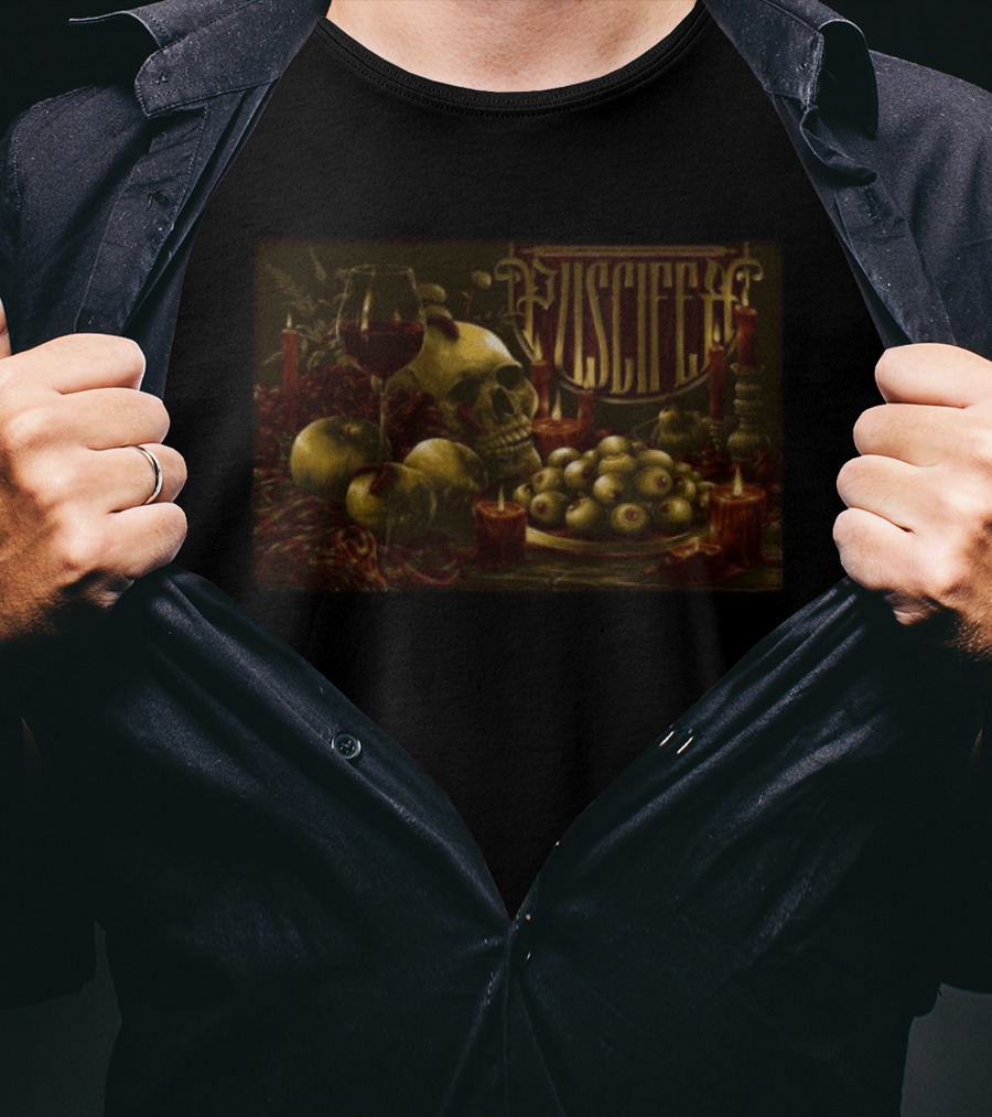 Puscifer Phoenix AZ March 21 2026 Tour Skull Candles Wine Apples T-Shirt