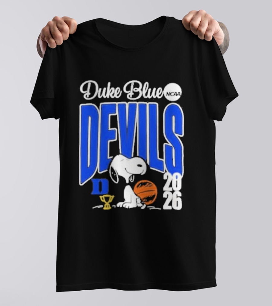 Duke Blue Devils Snoopy Basketball 2026 NCAA Champions T-Shirt