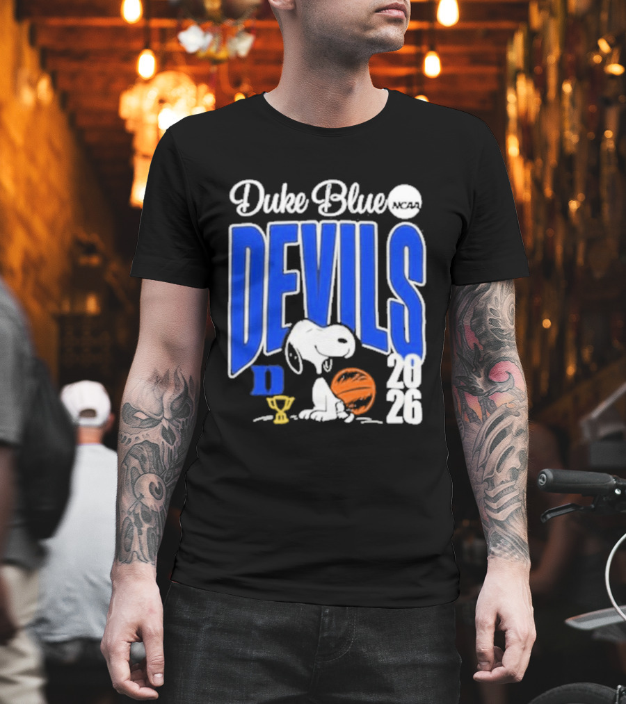 Duke Blue Devils Snoopy Basketball 2026 NCAA Champions T-Shirt