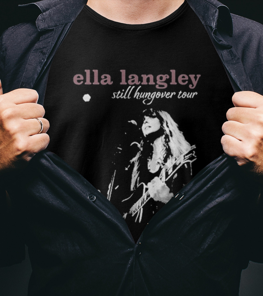 Ella Langley Still Hungover Tour Pink Textual T-Shirt