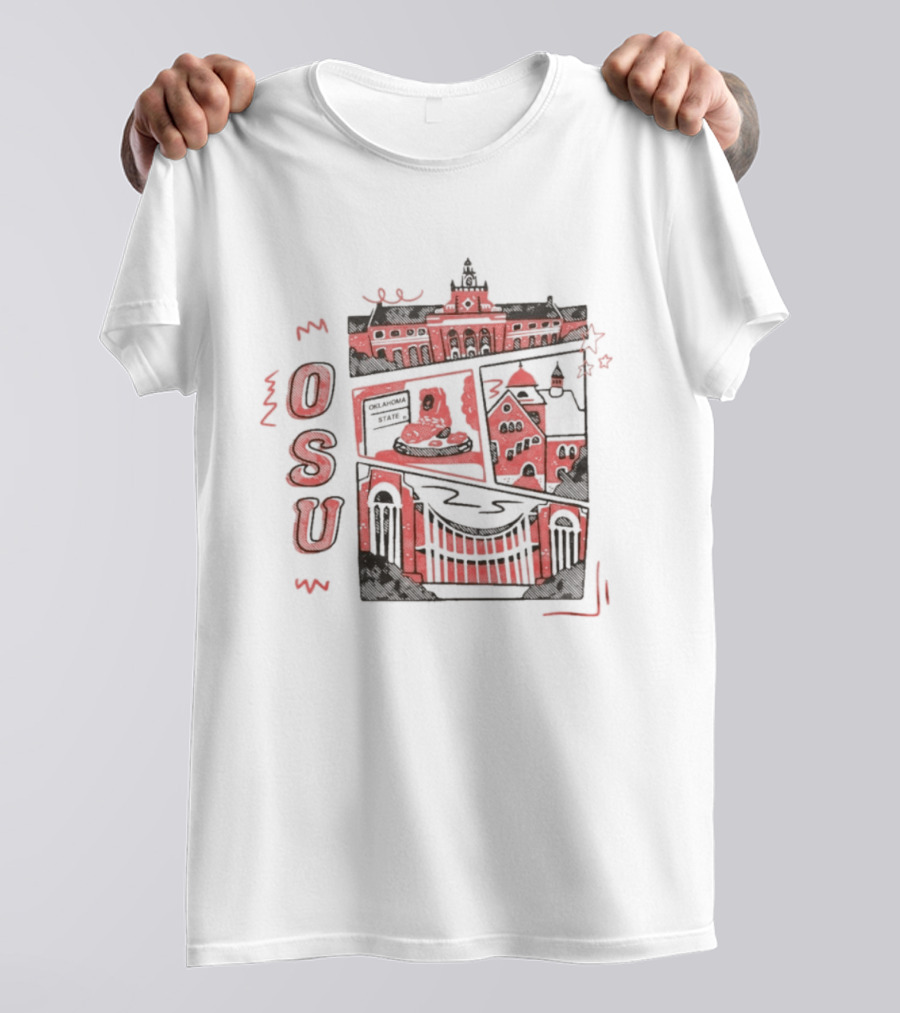 Oklahoma State Cowboys OSU University Landmarks T-Shirt