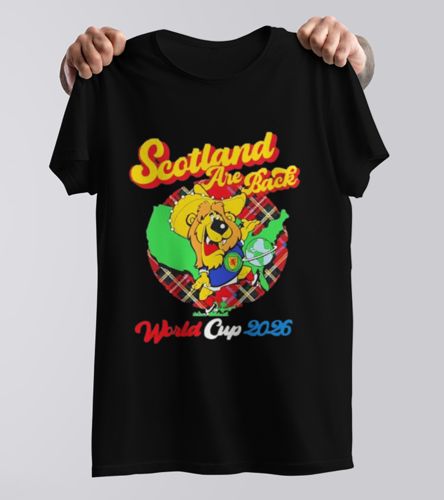 Scotland Are Back World Cup 2026 Lion Plaid Globe Soccer Ten Left T-Shirt