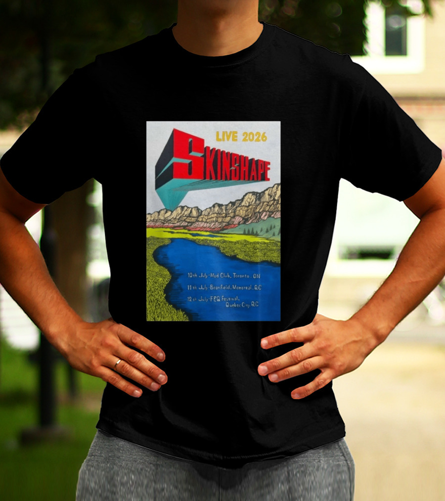 LIVE 2026 Skinshape July Tour Mod Club Toronto Beanfield Montreal FEQ Festival Quebec City T-Shirt