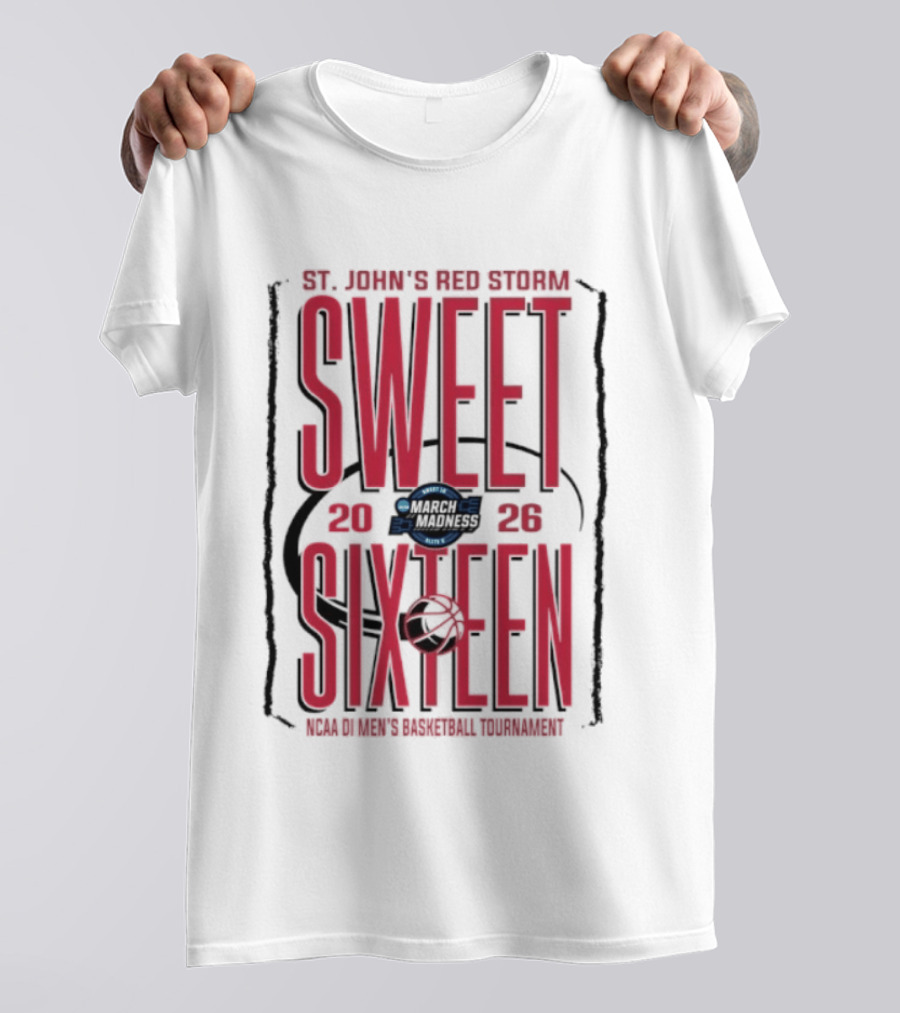 St. John's Red Storm Sweet Sixteen 2026 NCAA Men's Basketball Tournament T-Shirt