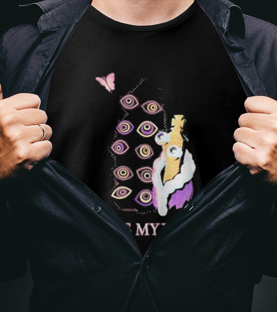 Glitch Productions I Miss My Wife Eyes And Figure With Butterfly T-Shirt