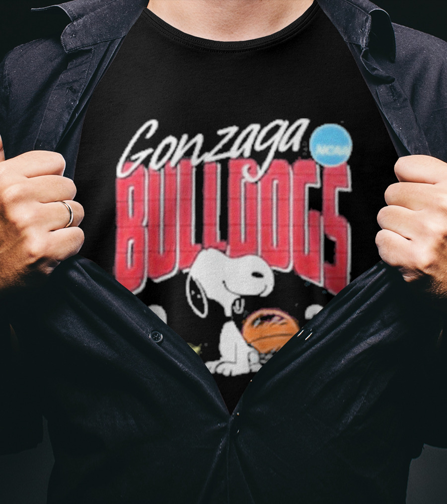 Gonzaga Bulldogs Snoopy NCAA Tournament 2026 Basketball Trophy T-Shirt