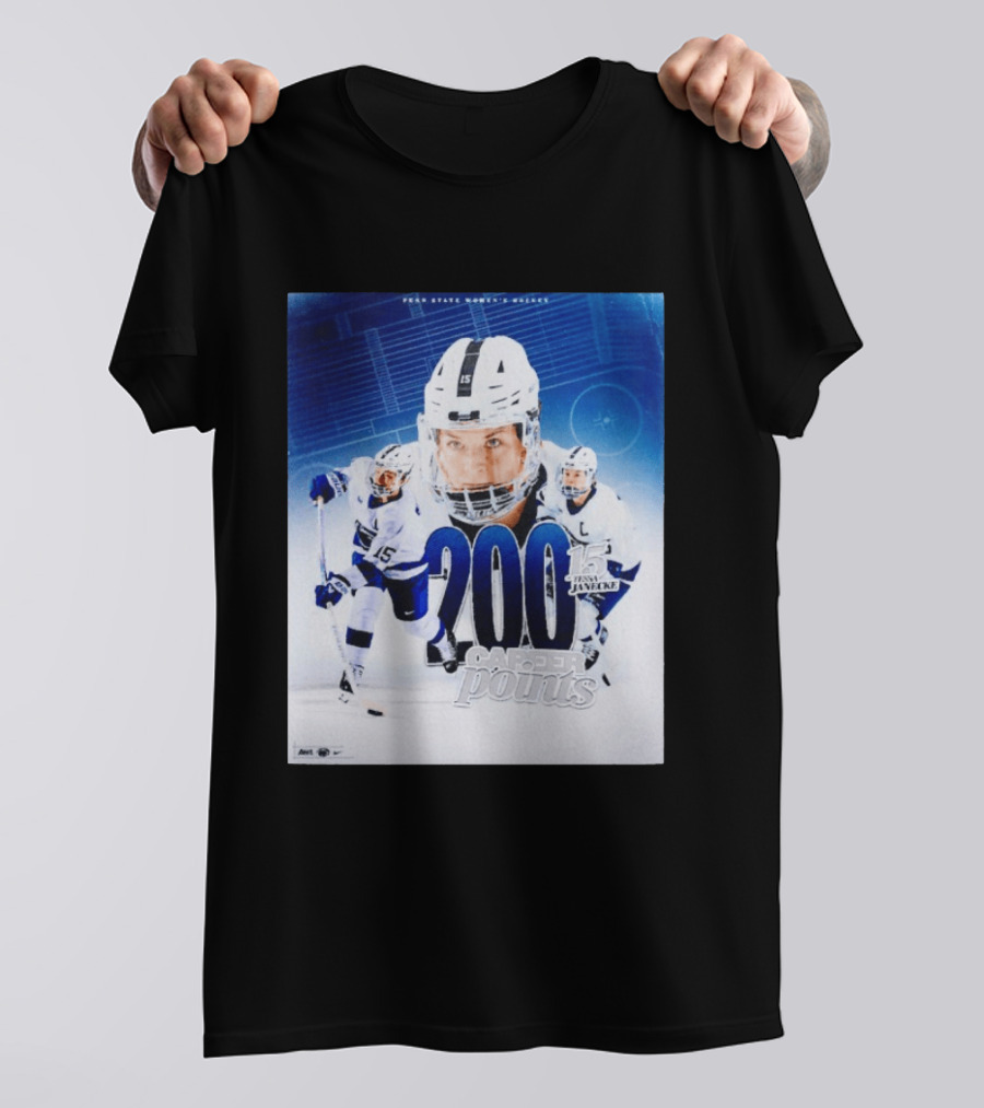Penn State Women's Hockey Tessa Janecke 200 Career Points T-Shirt