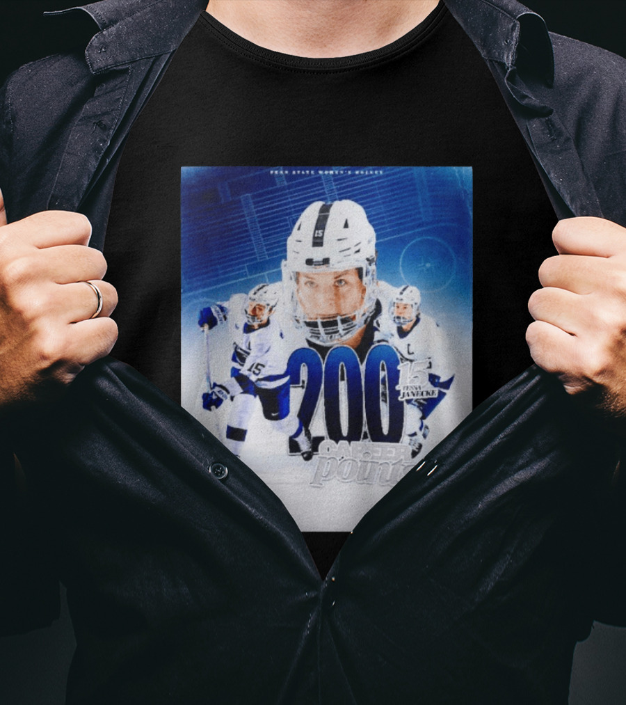 Penn State Women's Hockey Tessa Janecke 200 Career Points T-Shirt