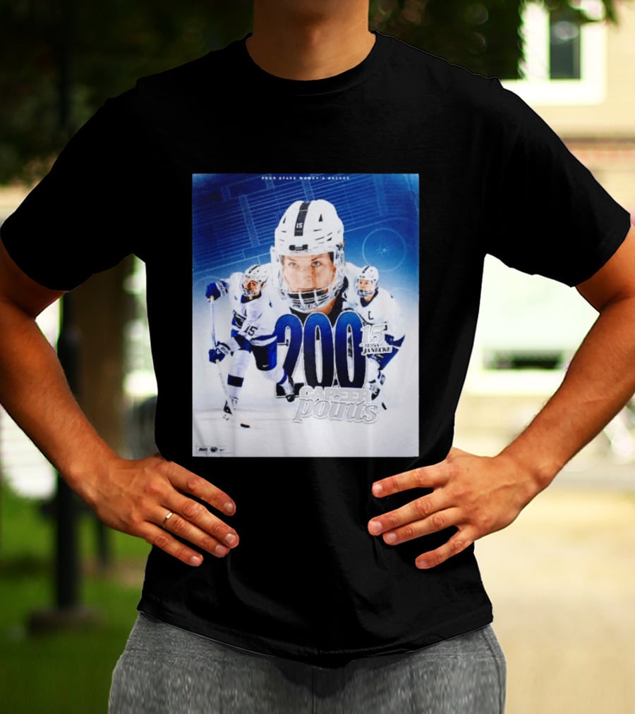 Penn State Women's Hockey Tessa Janecke 200 Career Points T-Shirt