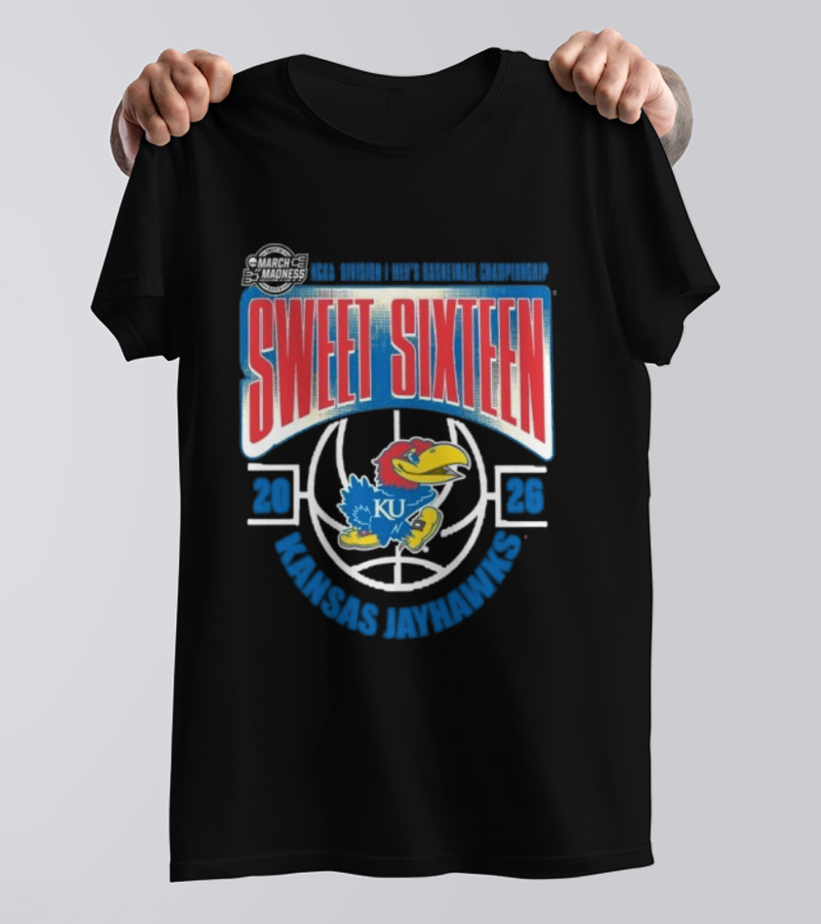 Kansas Jayhawks Sweet Sixteen NCAA DI Men's Basketball Tournament March Madness 2026 T-Shirt