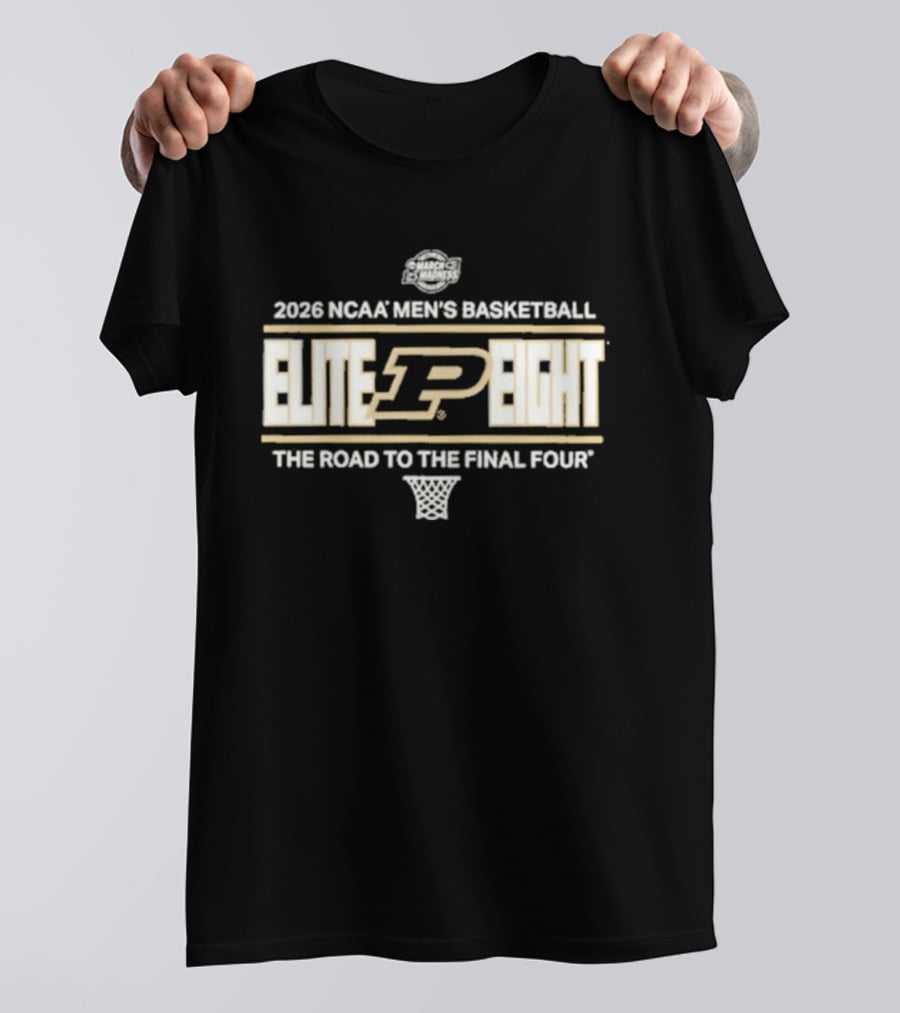 2026 NCAA Men's Basketball Elite Eight Purdue The Road To The Final Four T-Shirt