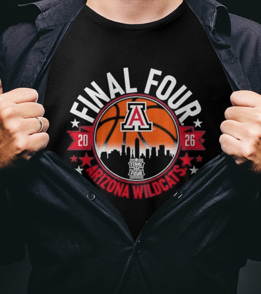 Final Four 2026 Arizona Wildcats Basketball Skyline T-Shirt