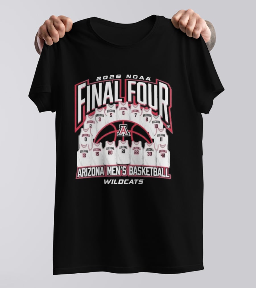 2026 NCAA Final Four Arizona Wildcats Men's Basketball T-Shirt