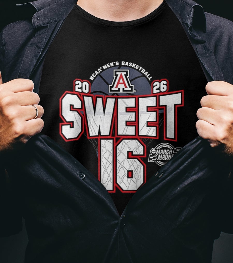 Arizona Wildcats NCAA Men's Basketball 2026 Sweet 16 March Madness T-Shirt