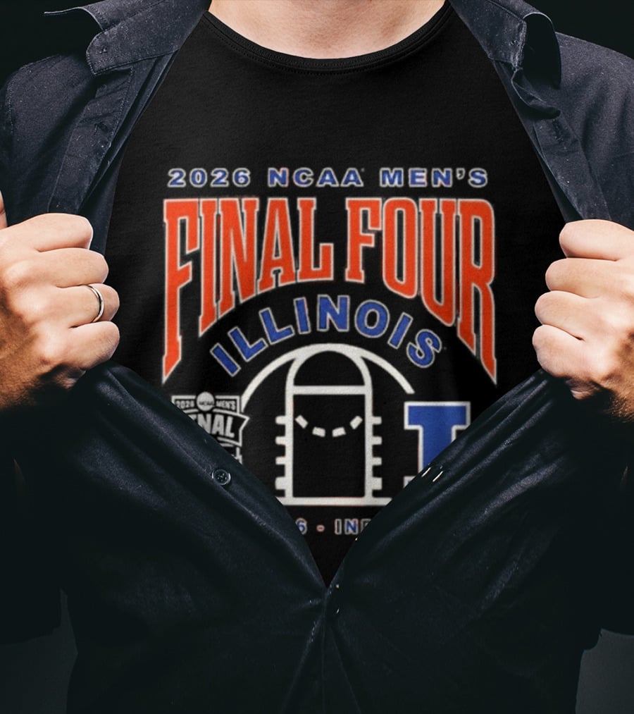 2026 NCAA Men's Final Four Illinois April 4 & 6 Indianapolis T-Shirt