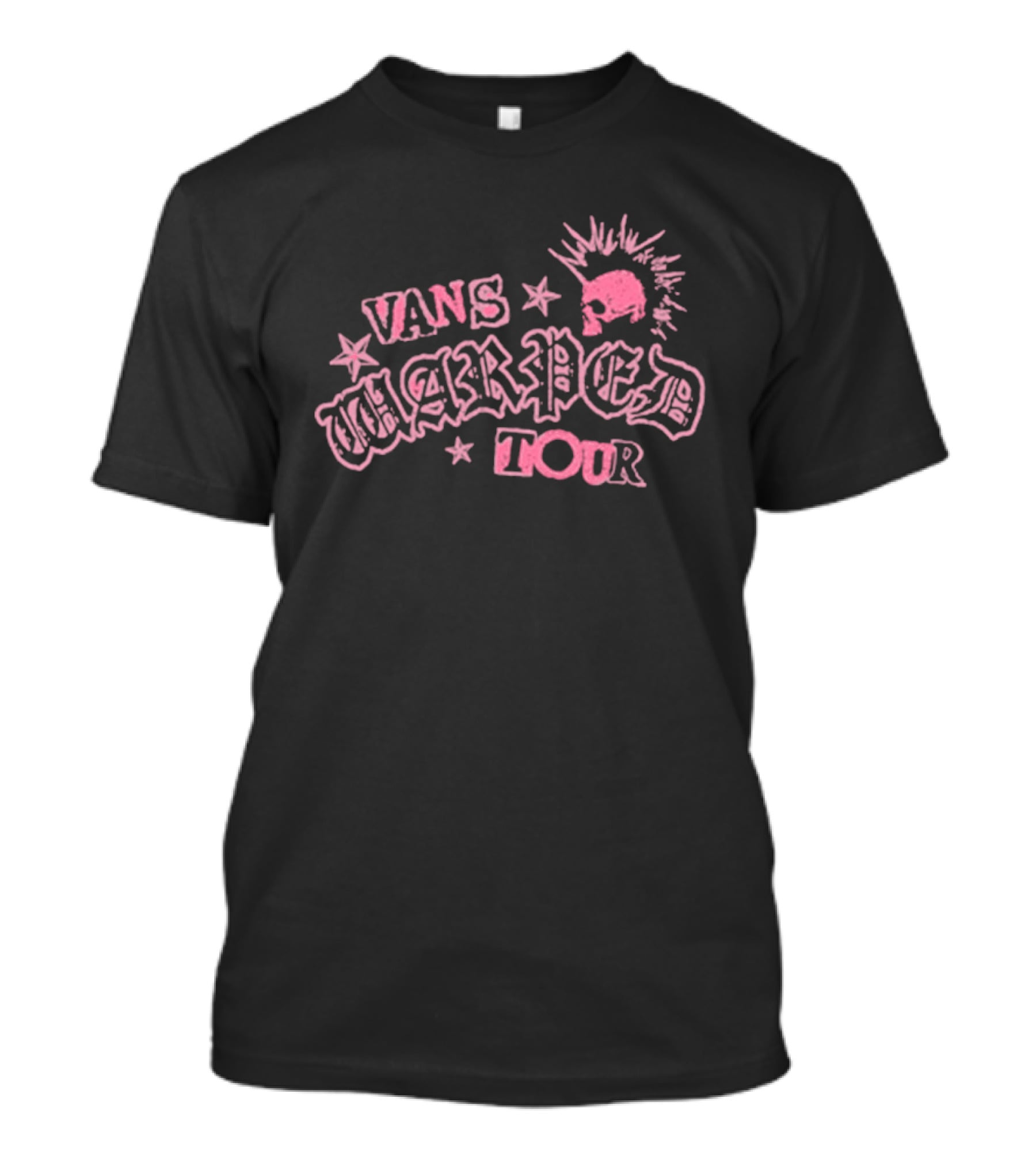 Vans Warped Tour Pink Punk Mohawk Stars T-Shirt