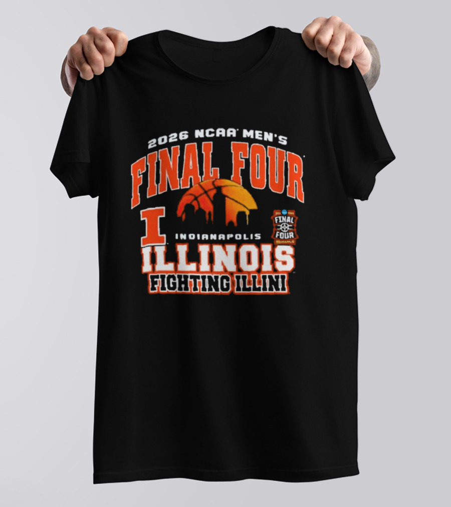 2026 NCAA Men's Final Four Indianapolis Illinois Fighting Illini Basketball T-Shirt