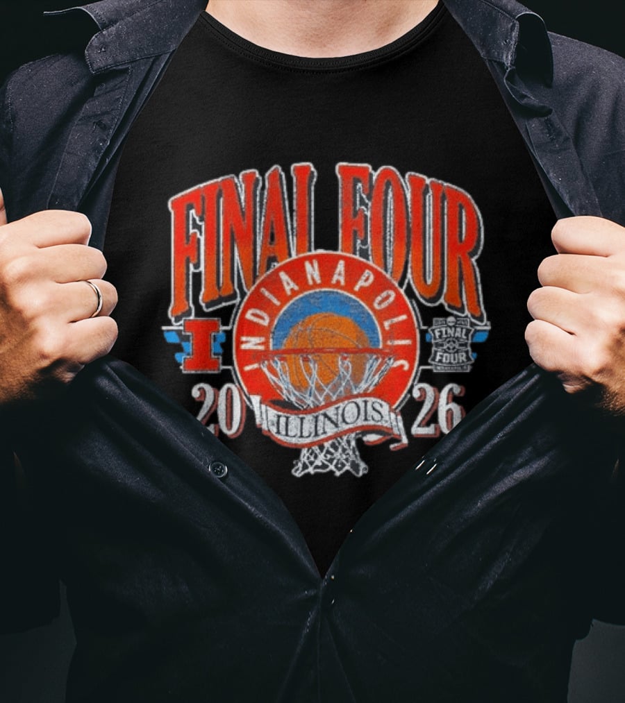 Final Four 2026 Indianapolis Illinois Fighting Illini Basketball T-Shirt