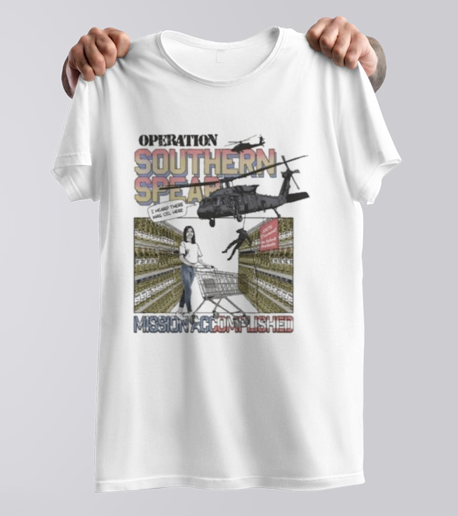 Operation Southern Spear Mission Accomplished Helicopter Tactical Scene T-Shirt