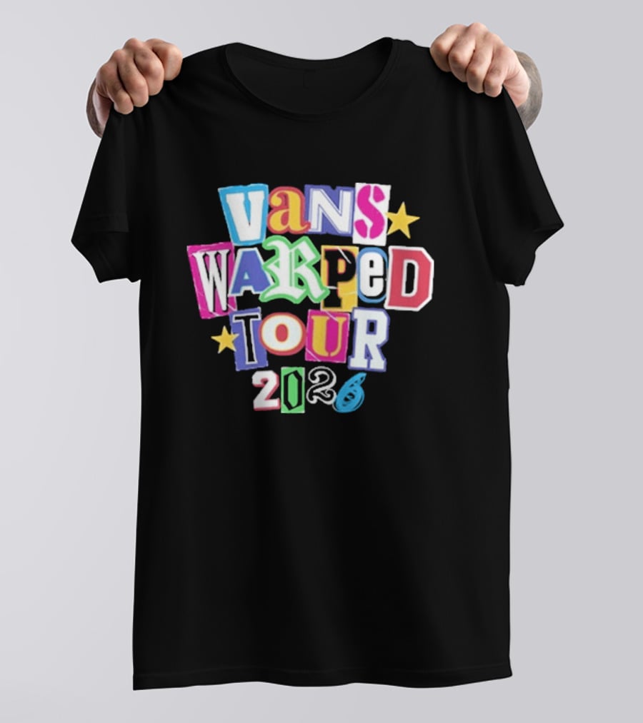 Vans Warped Tour 2026 Colorful Retro Festival T-Shirt