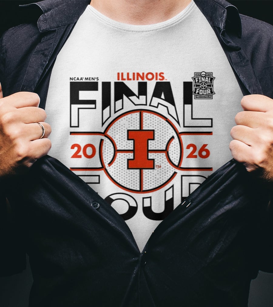 NCAA Men's Illinois Fighting Illini 2026 Final Four Basketball Indianapolis T-Shirt