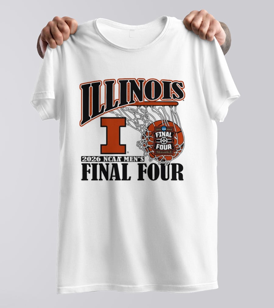 Illinois Fighting Illini Basketball NCAA Men's Final Four 2026 Indianapolis T-Shirt