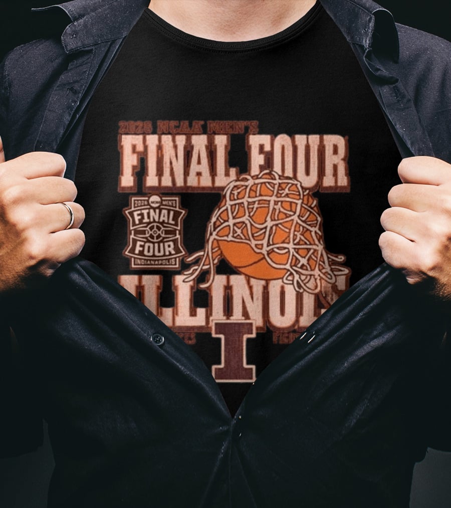 2026 NCAA Men's Final Four Illinois Basketball Indianapolis March Madness T-Shirt
